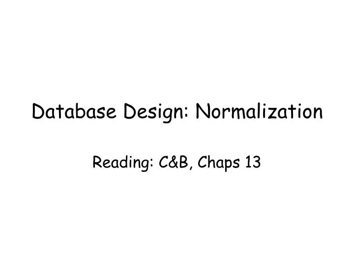 database design normalization