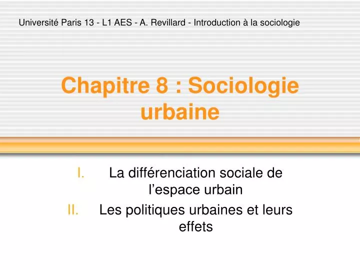 chapitre 8 sociologie urbaine
