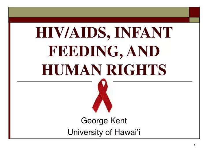 hiv aids infant feeding and human rights