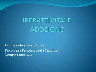iperattivita e adozione