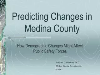 Predicting Changes in Medina County