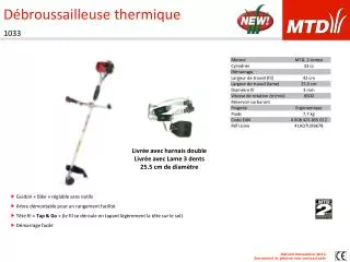 Débroussailleuse thermique 1033