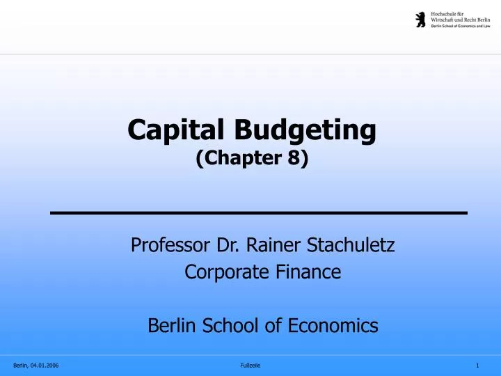 capital budgeting chapter 8