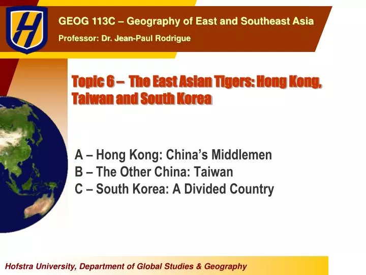topic 6 the east asian tigers hong kong taiwan and south korea