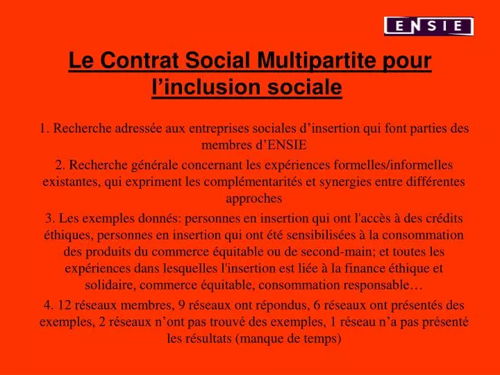 le contrat social multipartite pour l inclusion sociale