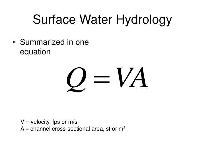 surface water hydrology