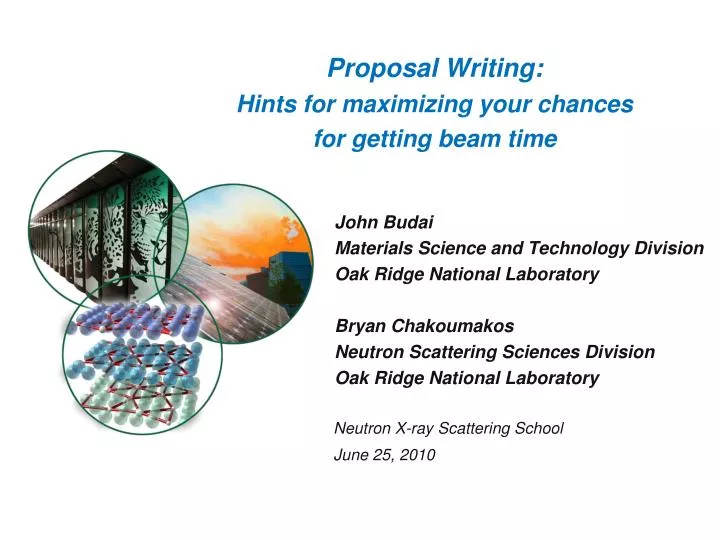 proposal writing hints for maximizing your chances for getting beam time