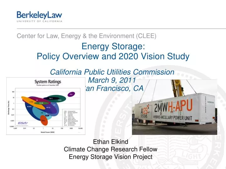 energy storage policy overview and 2020 vision study