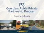 P3 Georgia’s Public Private Partnership Program