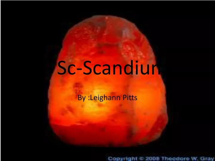 sc scandium
