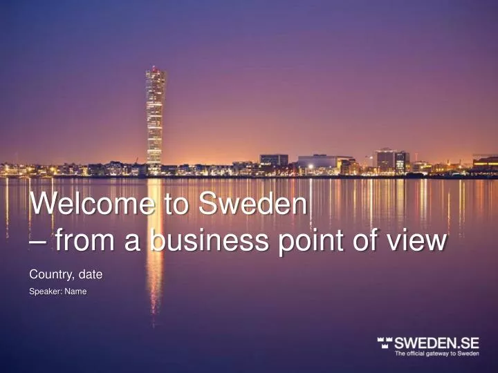 welcome to sweden from a business point of view