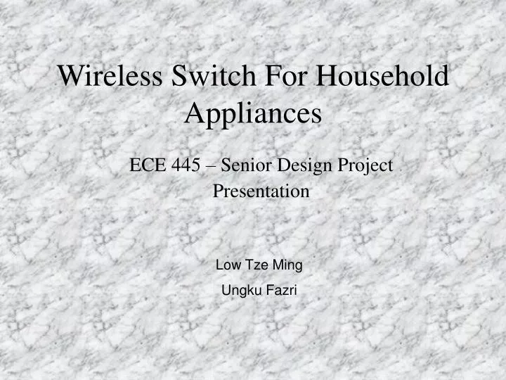 wireless switch for household appliances