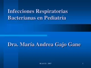 infecciones respiratorias bacterianas en pediatr a dra mar a andrea gajo gane