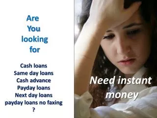 online cash advance loans no faxing- no credit check payday