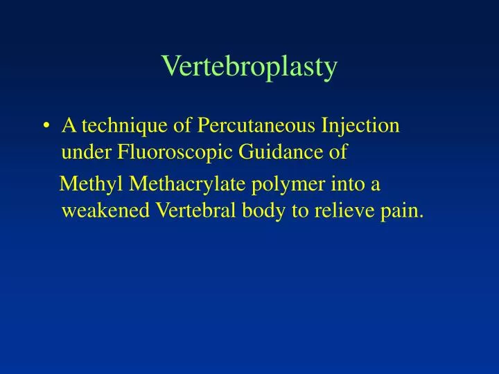 vertebroplasty