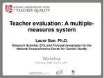 Teacher evaluation : A multiple-measures system - slide 1