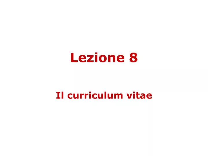 lezione 8