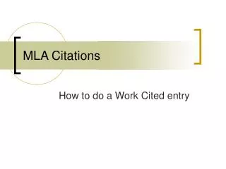 MLA Citations