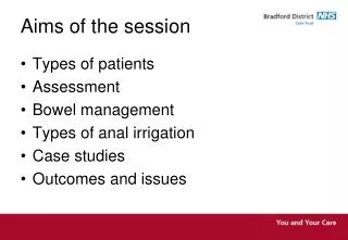 Aims of the session