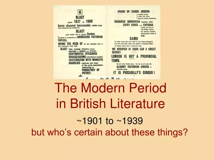 the modern period in british literature