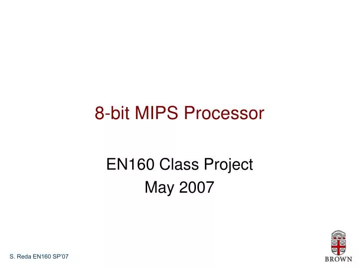 8 bit mips processor