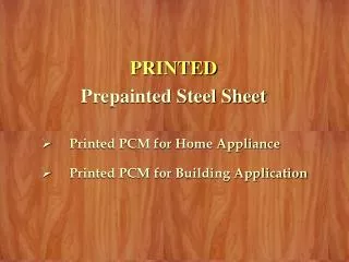 PRINTED Prepainted Steel Sheet