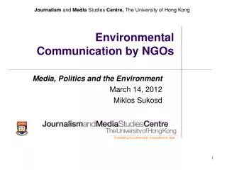 Environmental Communication by NGOs