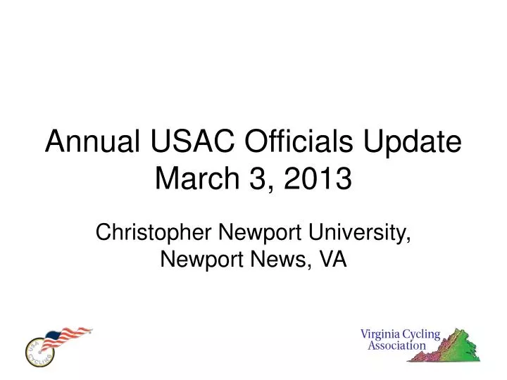 annual usac officials update march 3 2013