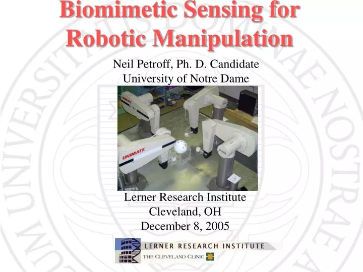 biomimetic sensing for robotic manipulation