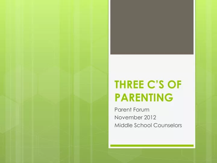 three c s of parenting