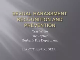 Sexual harassment recognition and prevention