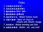 Talks - slide 1