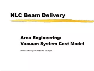 NLC Beam Delivery
