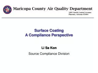 Maricopa County Air Quality Department