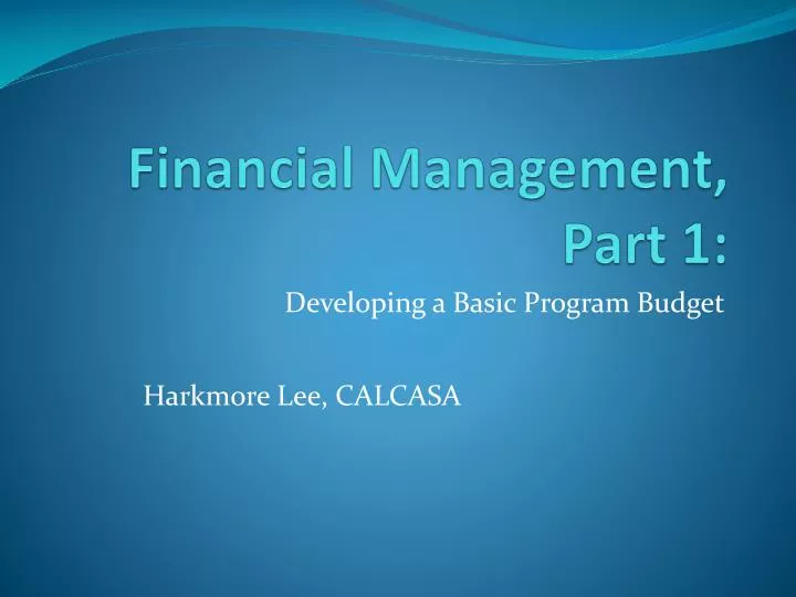 financial management part 1