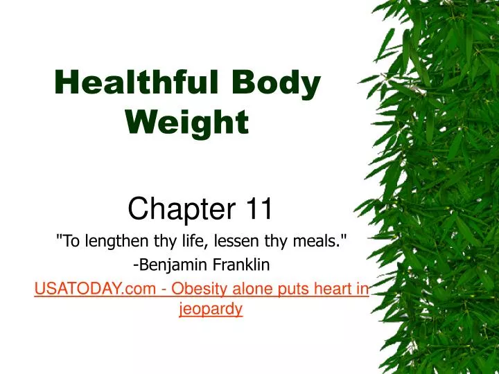 healthful body weight