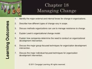 Chapter 18 Managing Change
