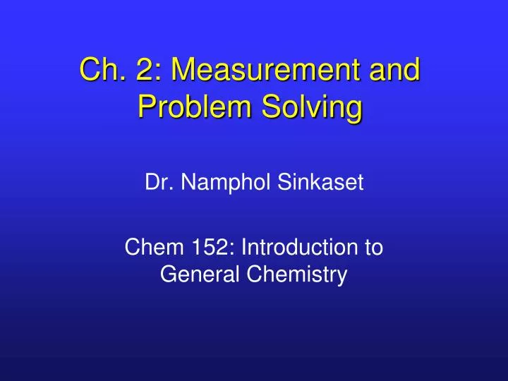 ch 2 measurement and problem solving