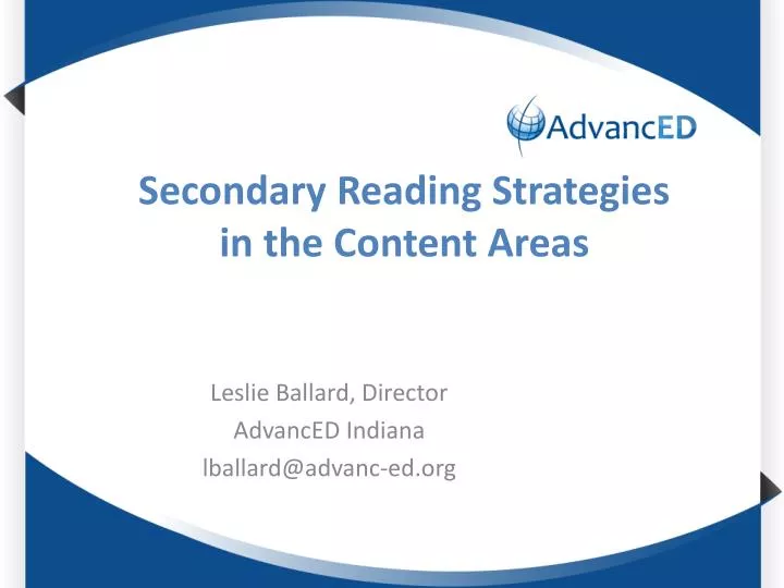secondary reading strategies in the content areas