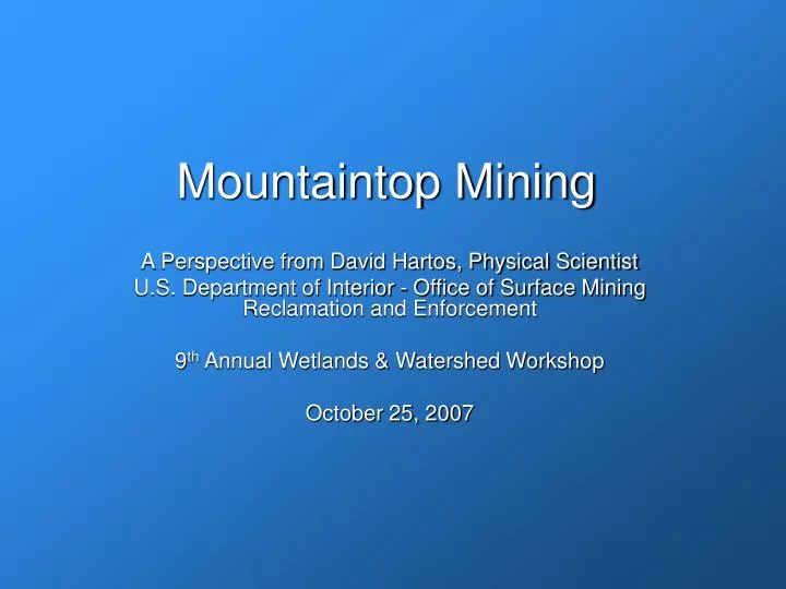 mountaintop mining