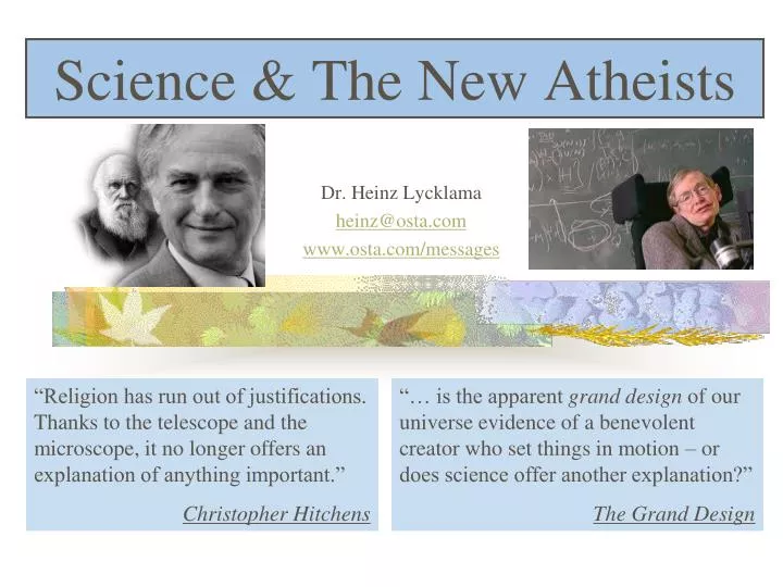 science the new atheists
