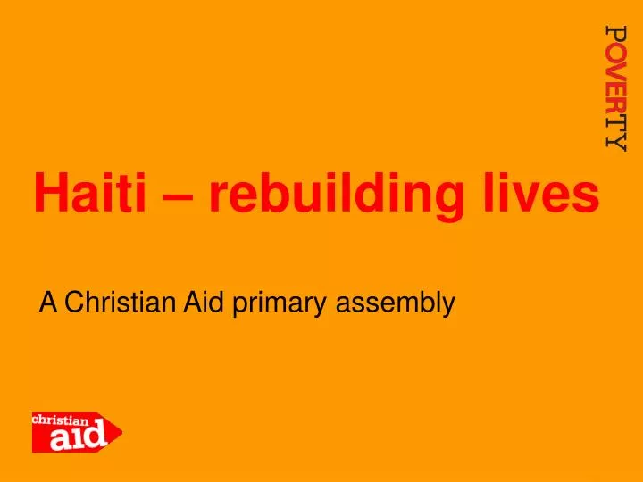 haiti rebuilding lives