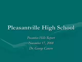 Pleasantville High School