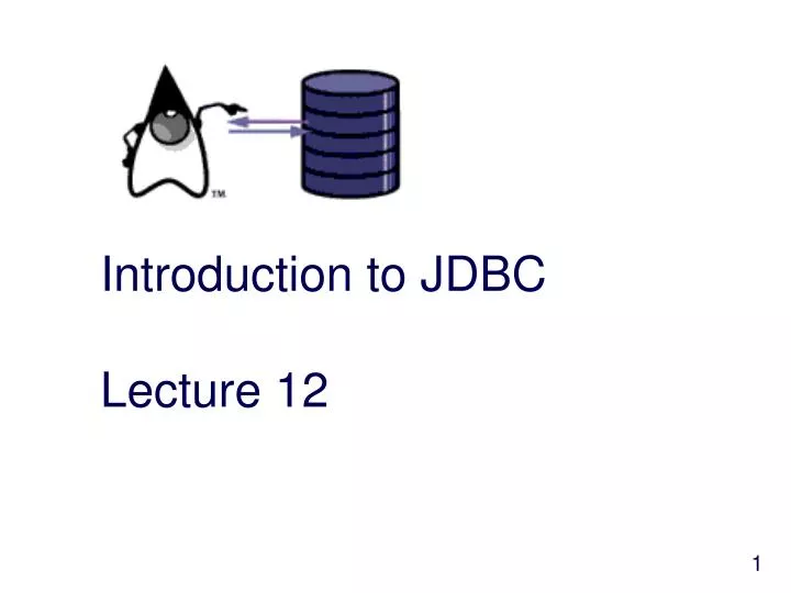 introduction to jdbc lecture 12