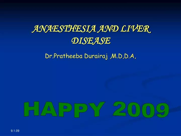 anaesthesia and liver disease