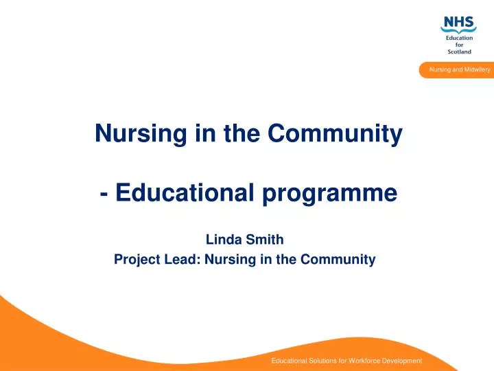 nursing in the community educational programme