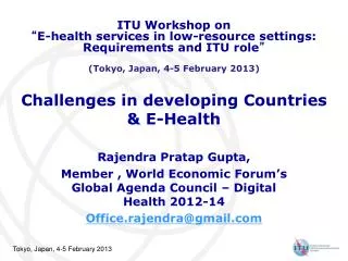 Challenges in developing Countries &amp; E-Health