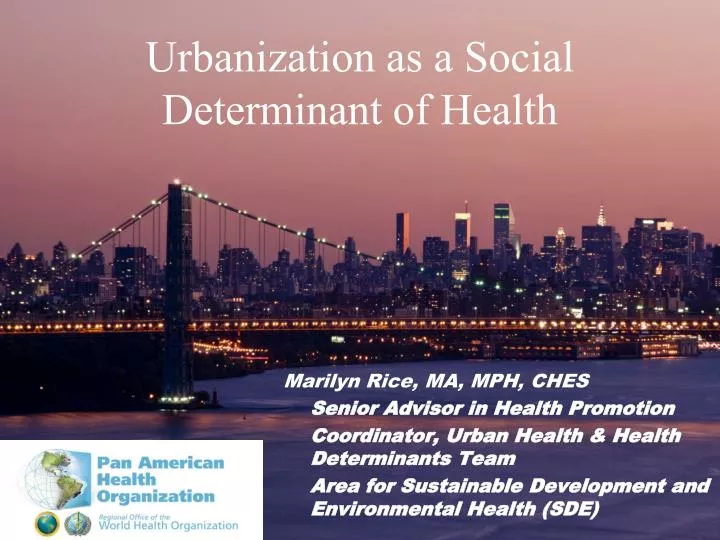 urbanization as a social determinant of health