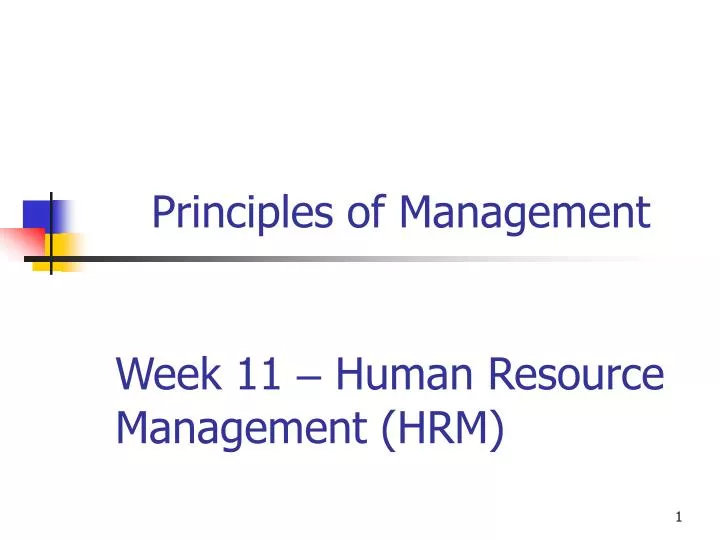 week 11 human resource management hrm