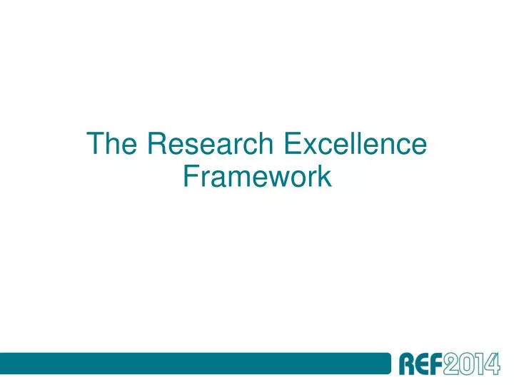 the research excellence framework